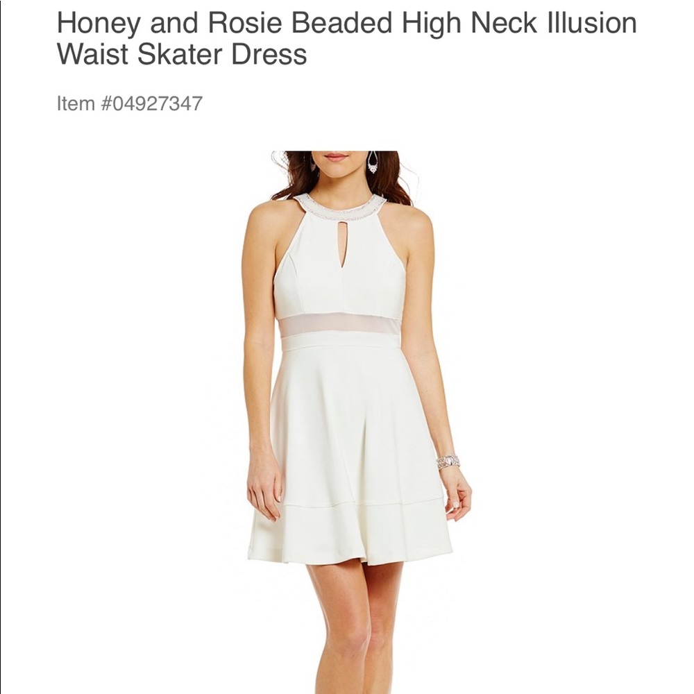 White skater dress NWT